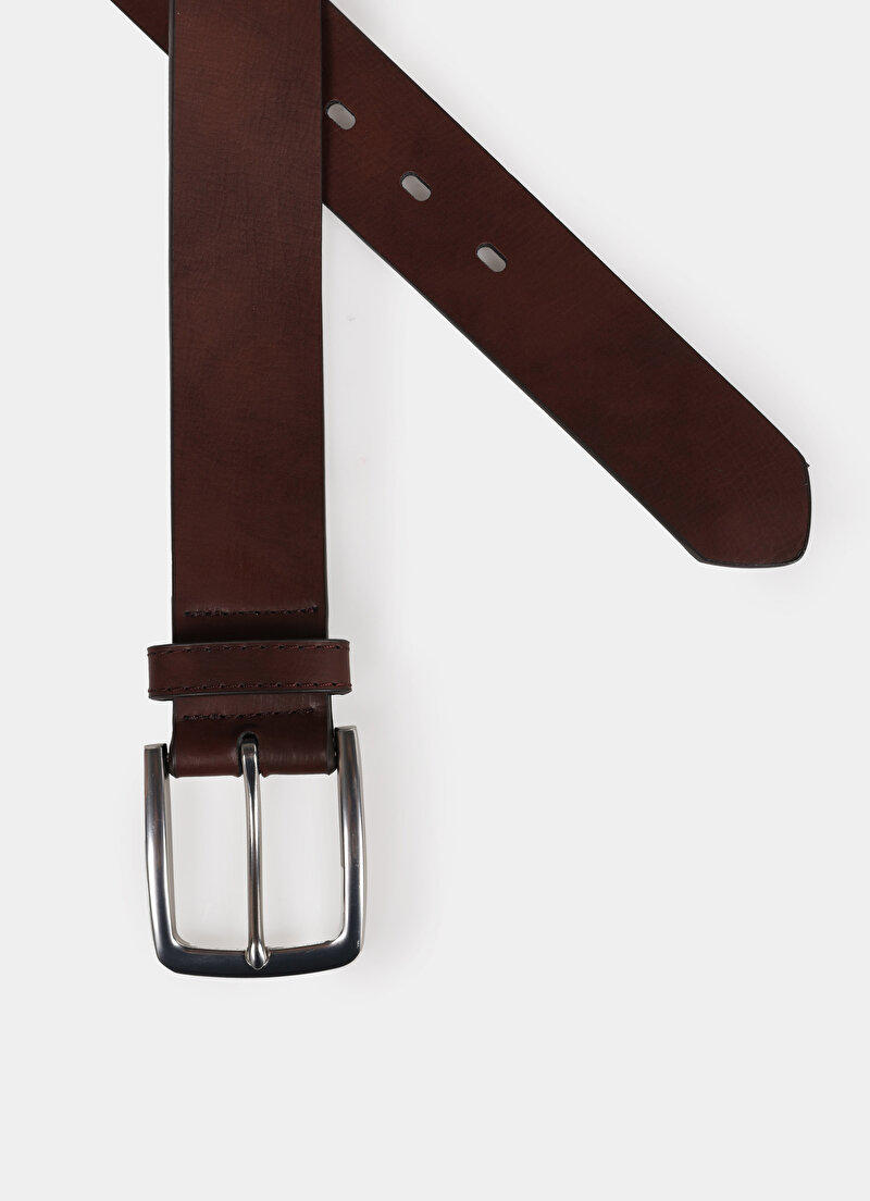 Imagine a Curea De Barbati Maro Modern Fit