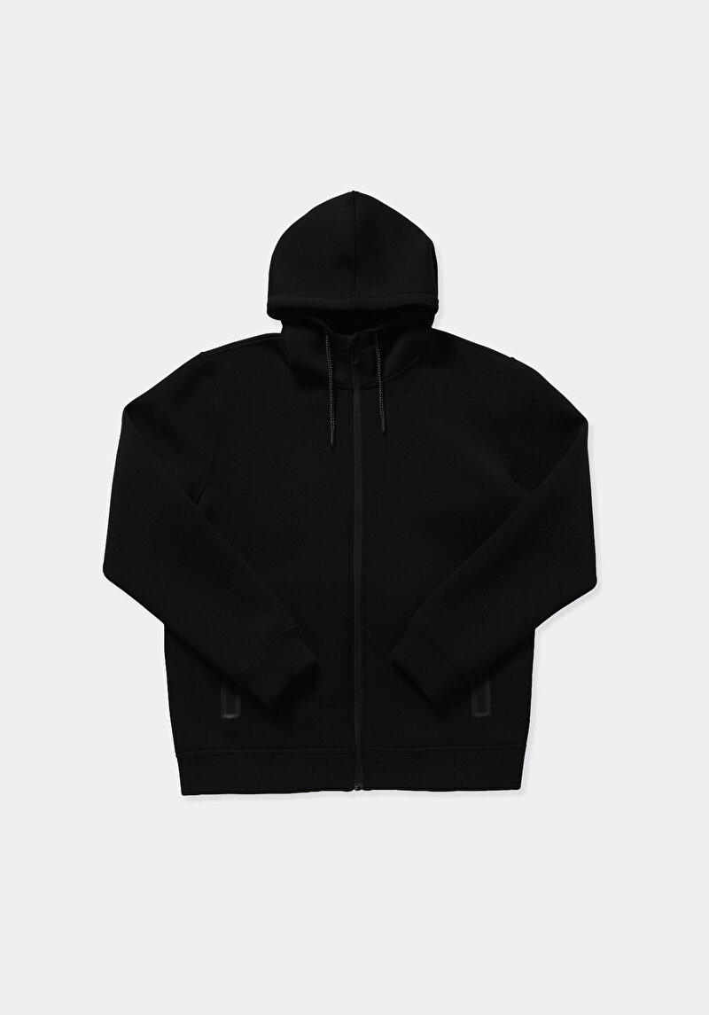 Imagine a Hanorac / Bluza De Barbati Negru Regular Fit