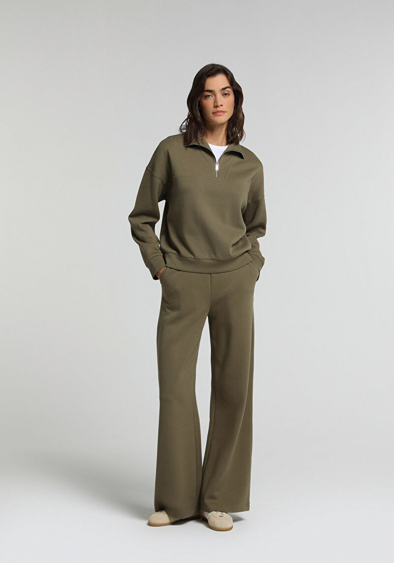 Imagine a Hanorac / Bluza De Dama Kaki Regular Fit