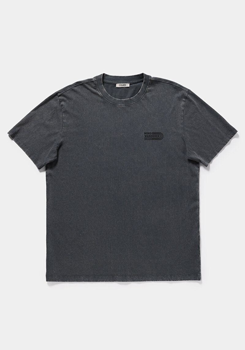 Imagine a Tricou Cu Maneca Scurta De Barbati Antracit Relaxed Fit
