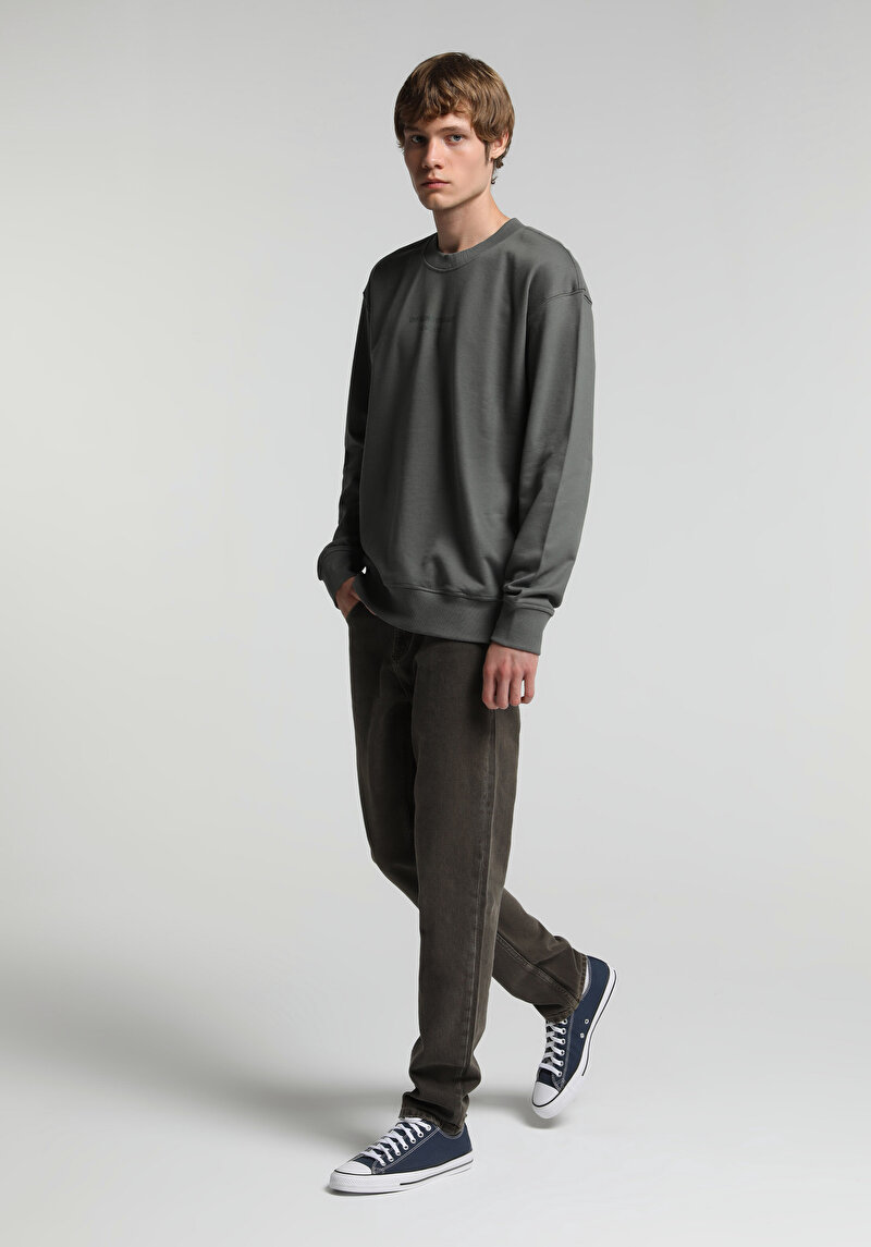 Imagine a Hanorac / Bluza De Barbati Verde Relaxed Fit
