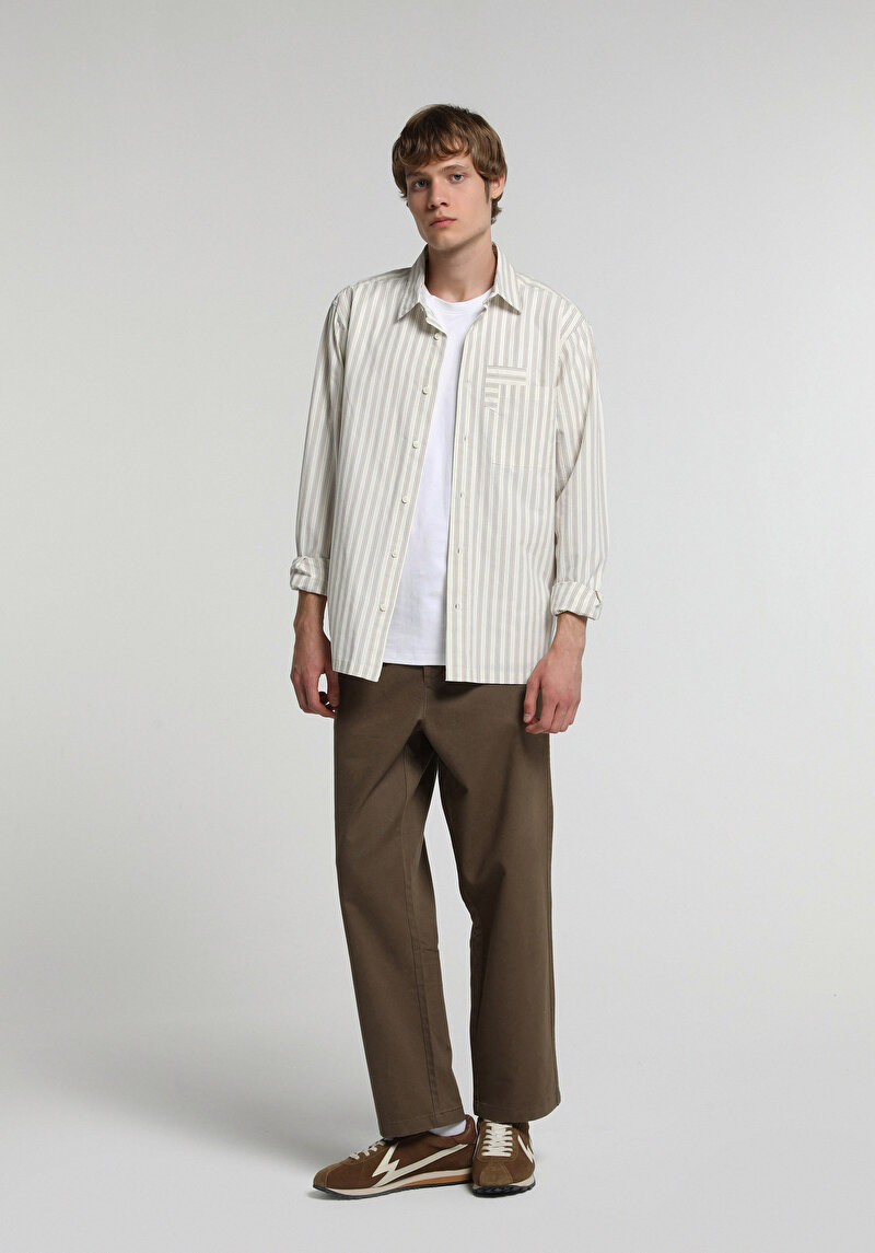 Imagine a Pantaloni De Barbati Maro Relaxed Fit
