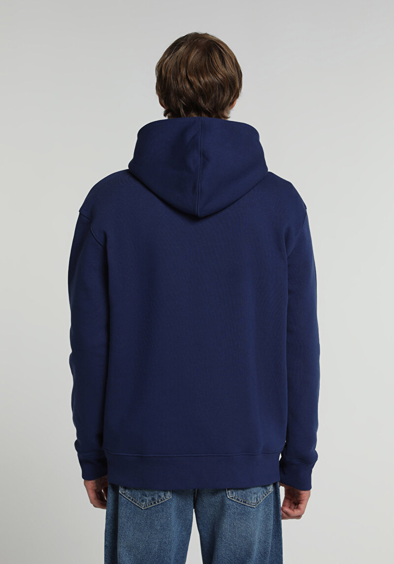Imagine a Hanorac / Bluza De Barbati Albastru Relaxed Fit