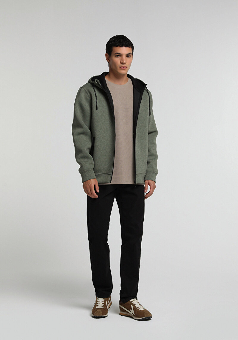 Imagine a Hanorac / Bluza De Barbati Verde Regular Fit