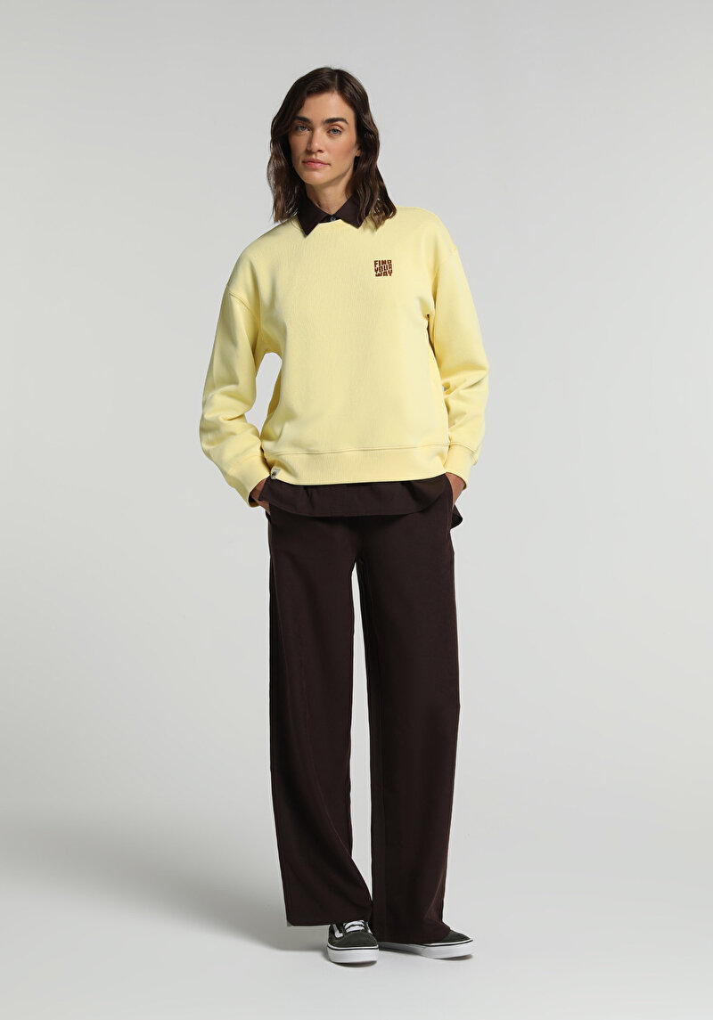 Imagine a Hanorac / Bluza De Dama Galben Regular Fit