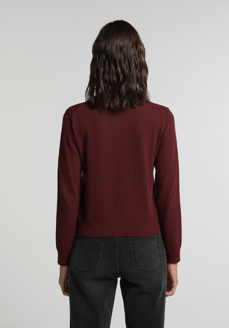 Imagine a Cardigan  Bordo Slim Fit
