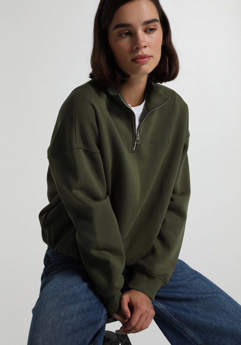 Imagine a Hanorac / Bluza Verde Regular Fit