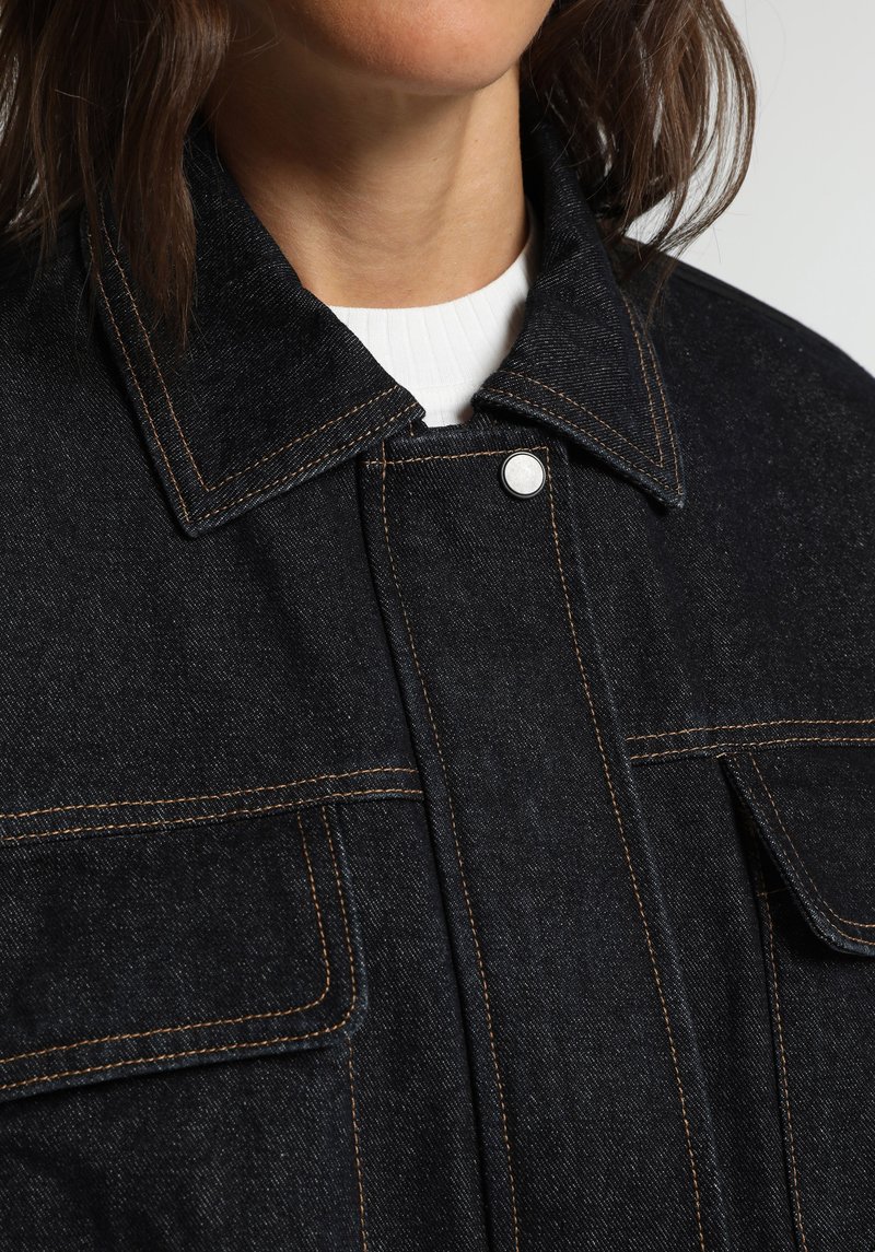 Imagine a Jacheta De Dama Indigo Închis Oversize Fit