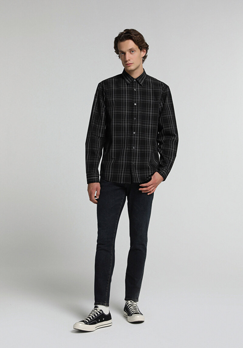 Imagine a Pantaloni Indigo Închis Slim Fit 041 Danny