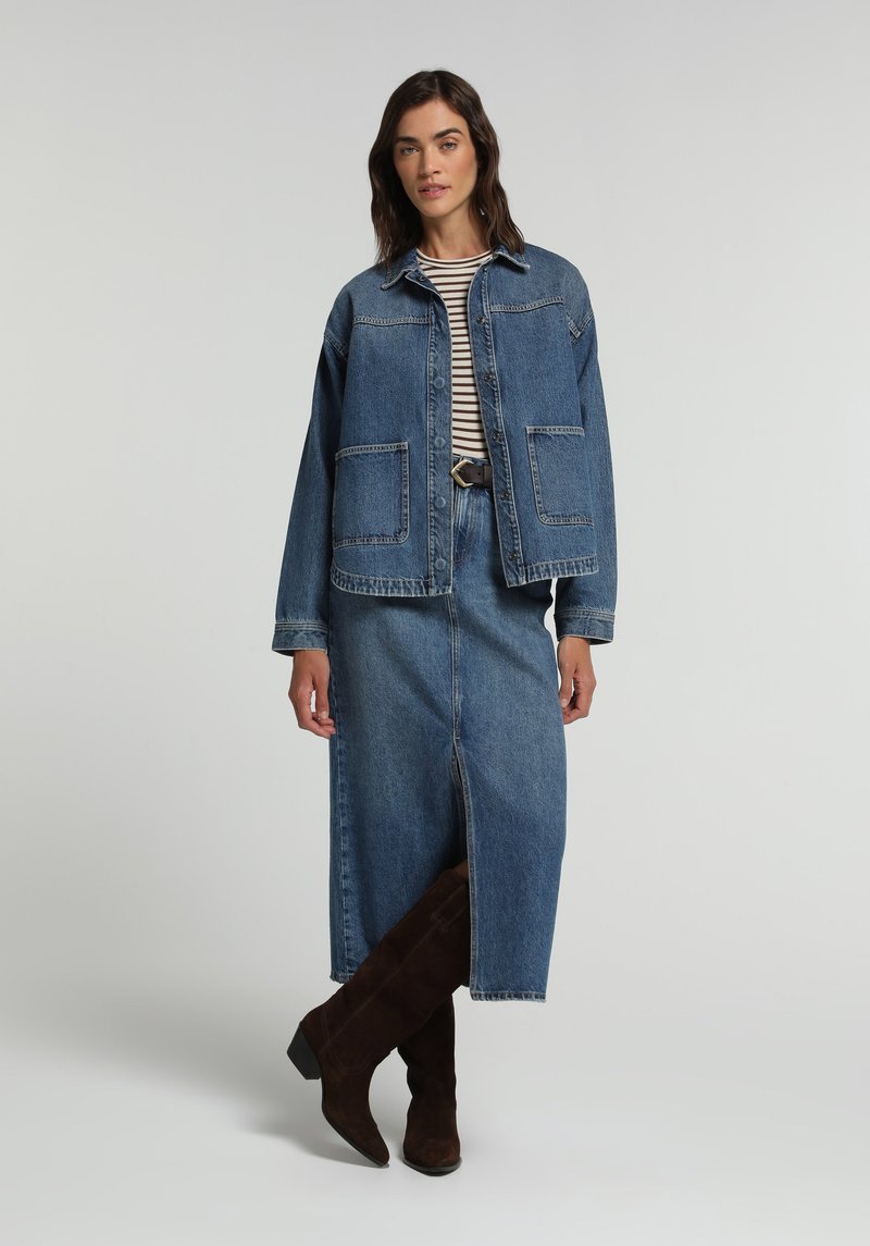 Imagine a Fusta De Dama Indigo Mediu Slim Fit