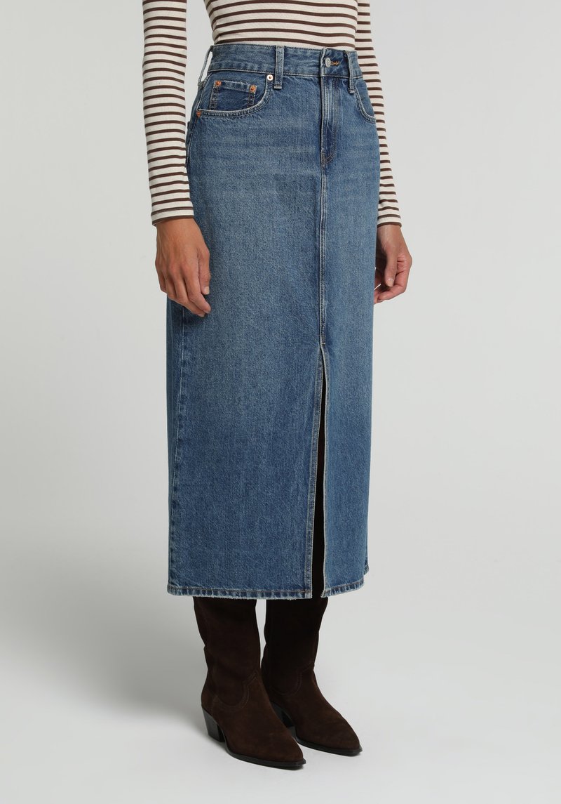 Imagine a Fusta De Dama Indigo Mediu Slim Fit