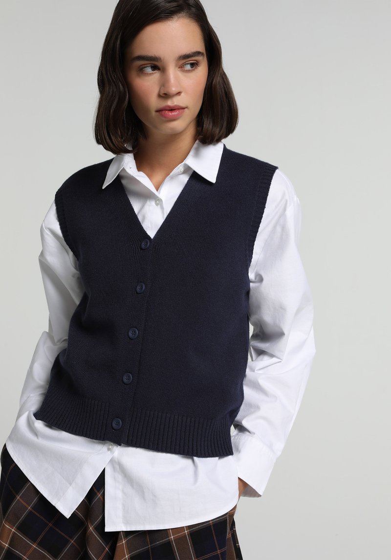 Imagine a Cardigan  Albastru Marin Regular Fit