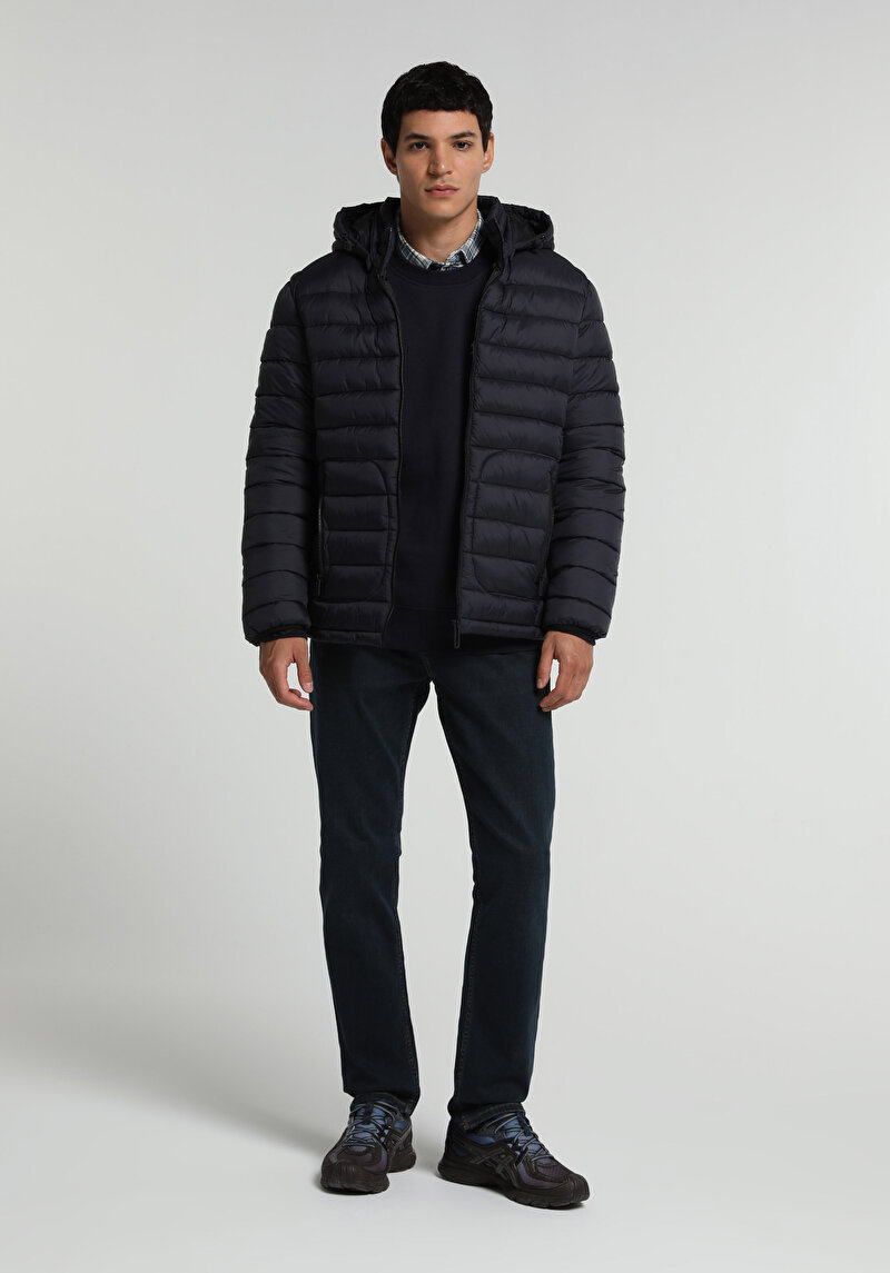 Imagine a Jacheta Albastru Marin Slim Fit