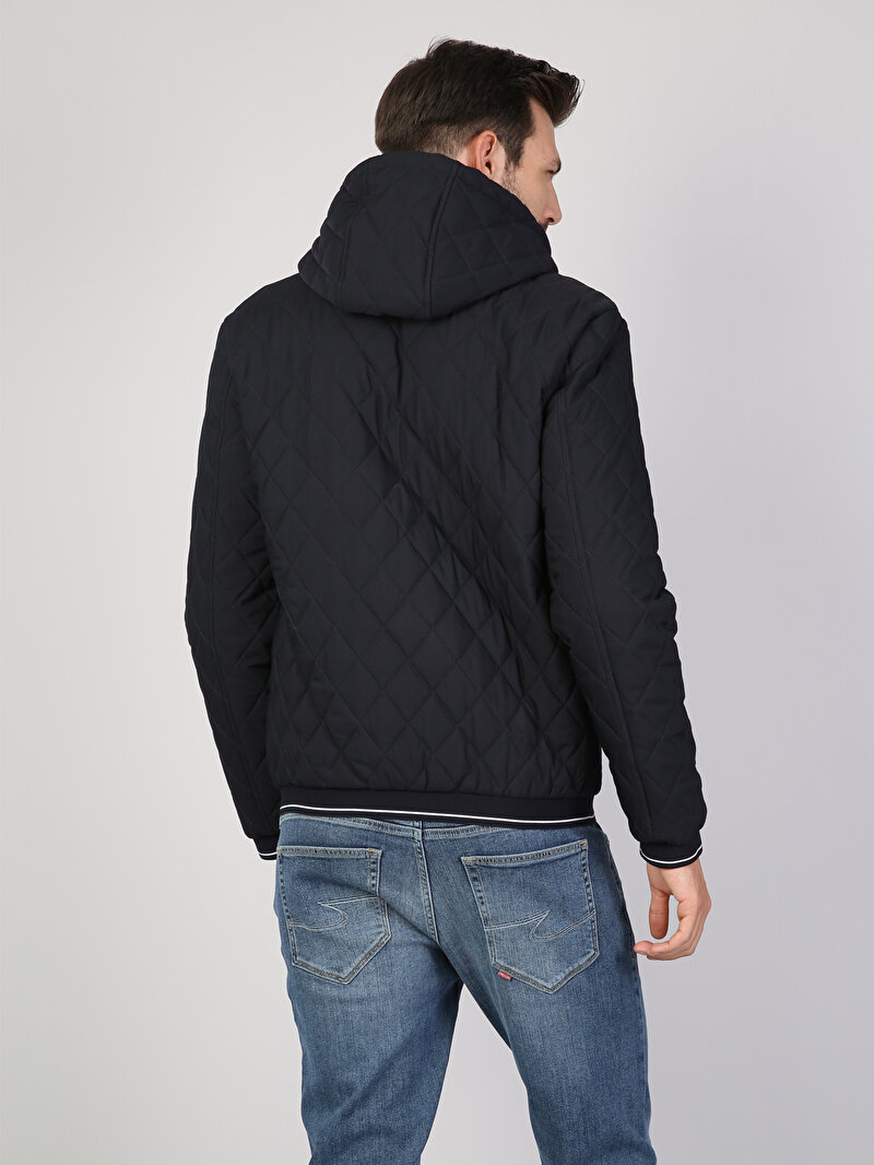 Afișați detalii pentru Jacheta De Barbati Albastru Marin Slim Fit 