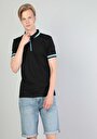 thumb-Afișați detalii pentru Tricou Polo Cu Maneca Scurta De Barbati Negru Slim Fit  Cl1045582