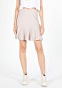 thumb-Afișați detalii pentru Fustă Bej Pentru Femei Regular Fit
