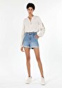 thumb-Afișați detalii pentru Short / Pantaloni Scurti De Dama Denim Mom Fit  Cl1059392