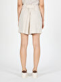 thumb-Afișați detalii pentru Short / Pantaloni Scurti De Dama Bej Regular Fit  Cl1058778