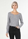 thumb-Afișați detalii pentru Tricou Cu Maneca Lunga De Dama Gri   Cl1059797