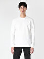 thumb-Afișați detalii pentru Tricou Cu Maneca Lunga De Barbati Alb Regular Fit  Cl1062460