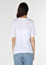 thumb-Afișați detalii pentru Tricou Cu Maneca Scurta De Dama Alb Regular Fit  Cl1063246