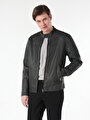 thumb-Afișați detalii pentru Jacheta De Barbati Negru Slim Fit  Cl1062456