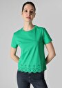 thumb-Afișați detalii pentru Tricou Cu Maneca Scurta De Dama Verde Regular Fit  Cl1062567