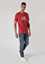 thumb-Afișați detalii pentru Tricou Cu Maneca Scurta De Barbati Roşu Regular Fit  Cl1062497