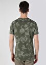 thumb-Afișați detalii pentru Regular Fit Round Neck Printed Tricou Cu Mânecă Scurtă Verde Pentru Bărbați