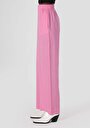 thumb-Afișați detalii pentru Regular Fit Talie Ascendentă Picior Larg Pantaloni Roz Pentru Femei
