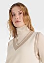 thumb-Afișați detalii pentru Pulover De Dama Bej Regular Fit  Cl1065276