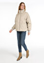thumb-Afișați detalii pentru Jacheta De Dama Bej Regular Fit  Cl1064974