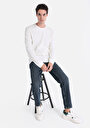 thumb-Afișați detalii pentru Tricou Cu Maneca Lunga De Barbati Ecru Regular Fit  Cl1061771