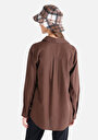thumb-Afișați detalii pentru Camasa Cu Maneca Lunga De Dama Maro Regular Fit  Cl1060252