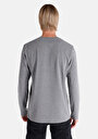 thumb-Afișați detalii pentru Tricou Cu Maneca Lunga De Barbati Gri Regular Fit  Cl1064899