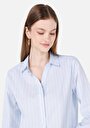 thumb-Afișați detalii pentru Cămașă Albastră Pentru Femei Regular Fit