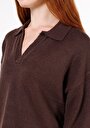 thumb-Afișați detalii pentru Pulover De Dama Maro Regular Fit  Cl1072512
