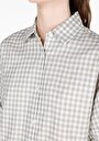 thumb-Afișați detalii pentru Cămașă Cu Gât În Carouri Cămașă Rulantă Verde Pentru Femei
