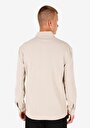 thumb-Afișați detalii pentru Tricou Cu Maneca Lunga De Barbati Bej Regular Fit  Cl1070049