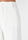 thumb-Afișați detalii pentru Regular Fit Talie Talie Pantaloni Largi Pantaloni Albi Pentru Femei