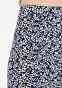 thumb-Afișați detalii pentru Fusta Midi Floral Cu Fermoar Pentru Femei Fustă Bleumarin