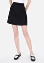 thumb-Afișați detalii pentru Mini Fustă Cu Fermoar Plat Fustă Neagră Pentru Femei