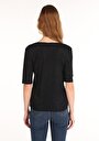 thumb-Afișați detalii pentru Tricou Cu Maneca Scurta De Dama Negru Slim Fit  Cl1065178