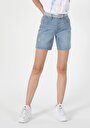 thumb-Afișați detalii pentru Short / Pantaloni Scurti De Dama Denim Regular Fit  Cl1059395