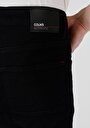 thumb-Afișați detalii pentru Skinny Fit Talie Talie Picior Îngust Blugi Negri Pentru Bărbați