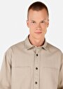 thumb-Afișați detalii pentru Cămașă Comfort Fit Cămașă Drept Bărbați Bej Cămașă Cu Manșon Lung