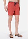 thumb-Afișați detalii pentru Pantaloni Scurți De Baie Roșii Pentru Bărbați Slim Fit