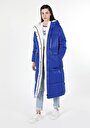 thumb-Afișați detalii pentru Palton De Dama Albastru Regular Fit  Cl1060949