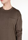 thumb-Afișați detalii pentru Tricou Cu Maneca Lunga De Barbati Kaki Regular Fit  Cl1065666