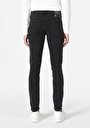 thumb-Afișați detalii pentru Blugi Negri Pentru Bărbați Cu Talie Joasă Și Talie İngustă Slim Fit